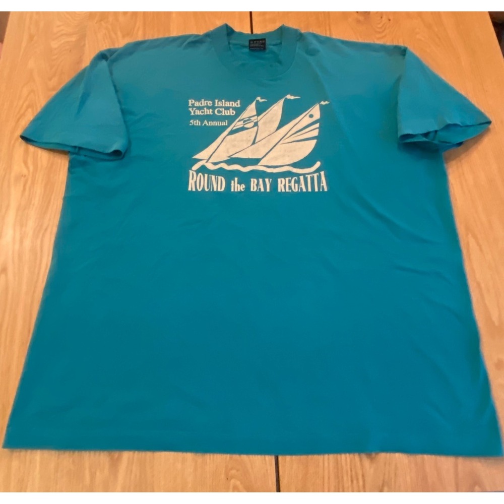 Round the bay regatta VTG Best single stitch T-Shirt 2XL Padre Island Yacht